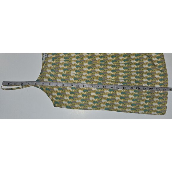 CAbi Seahorse Tank Top XS Pleated Front Adjustable Straps Mustard Gray Green - Picture 13 of 13